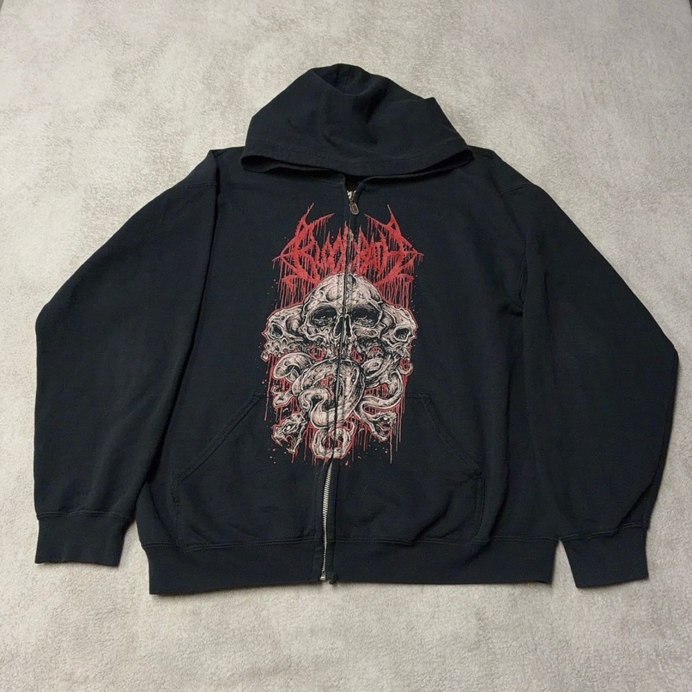 Bloodbath Band Hoodie Skull Snake Graphic Swedish Death Metal Men's Large